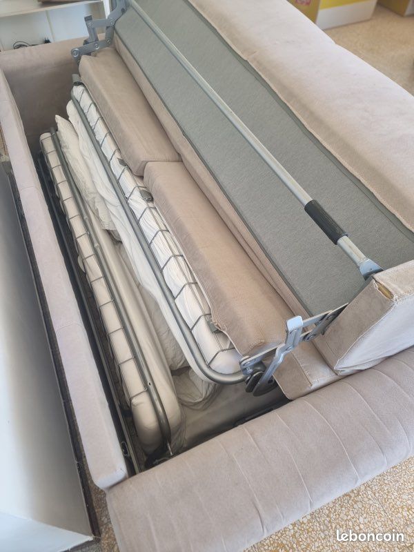 Canapé-lit 2 places convertible – système rapido – matelas inclus (image 6)