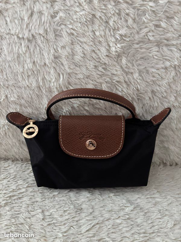 Longchamp Bandouliere Sac Longchamp Noir Et Marron SAC A