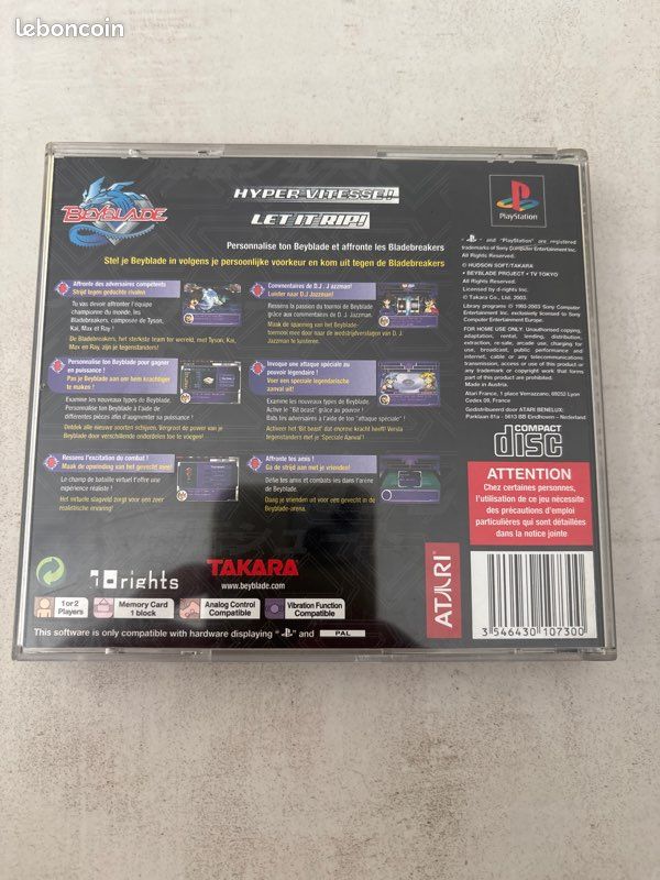 Jeu Beyblade PS1 Français - Version Complète Sans La Notice