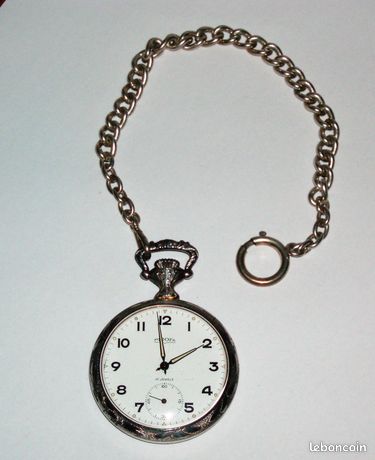 Montre Gousset Mécanique PIROFA - Boîtier Doré - Fonctionne - Occasion Très Belle