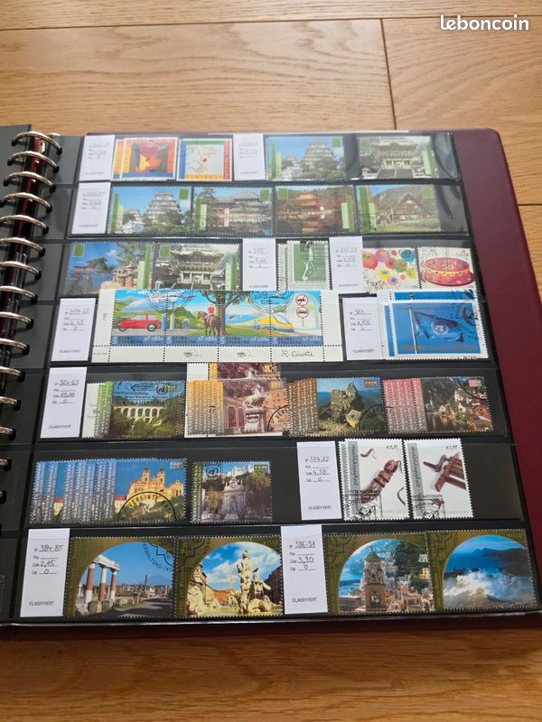 Collection Timbres ONU Vienne dans Classeur Luxe - 50 p. Complets & Blocs CITES/UNESCO (image 13)