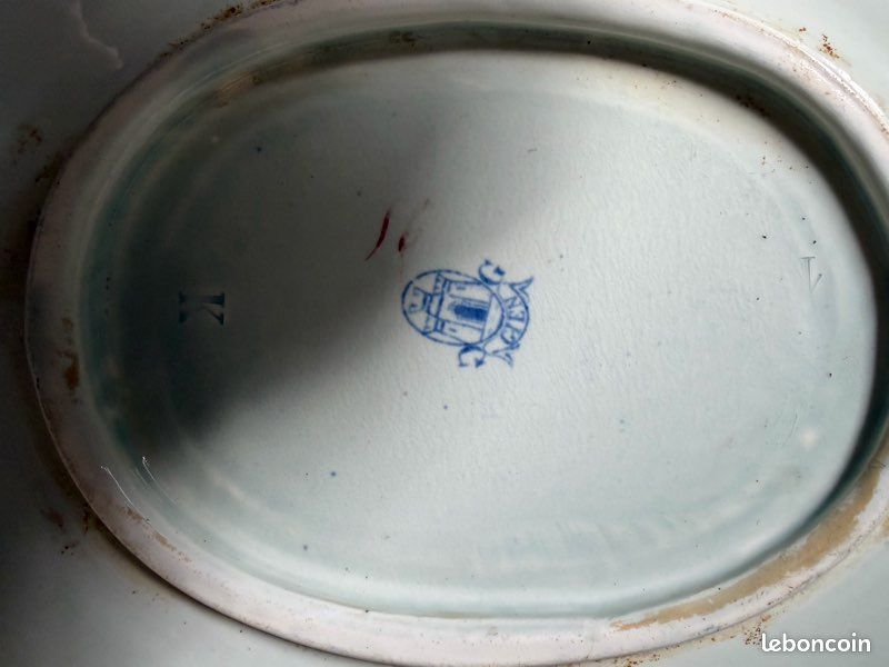 Plat Faience Gien monochrome (image 2)