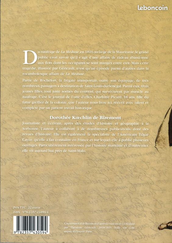 905Q - Dorothée KOECHLIN de BIZEMONT / Ecris, Charlotte - COMME NEUF (image 2)