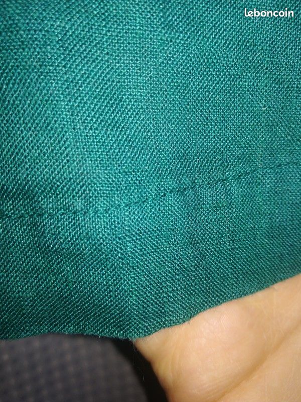Blouse vert sapin 100% lin (image 7)