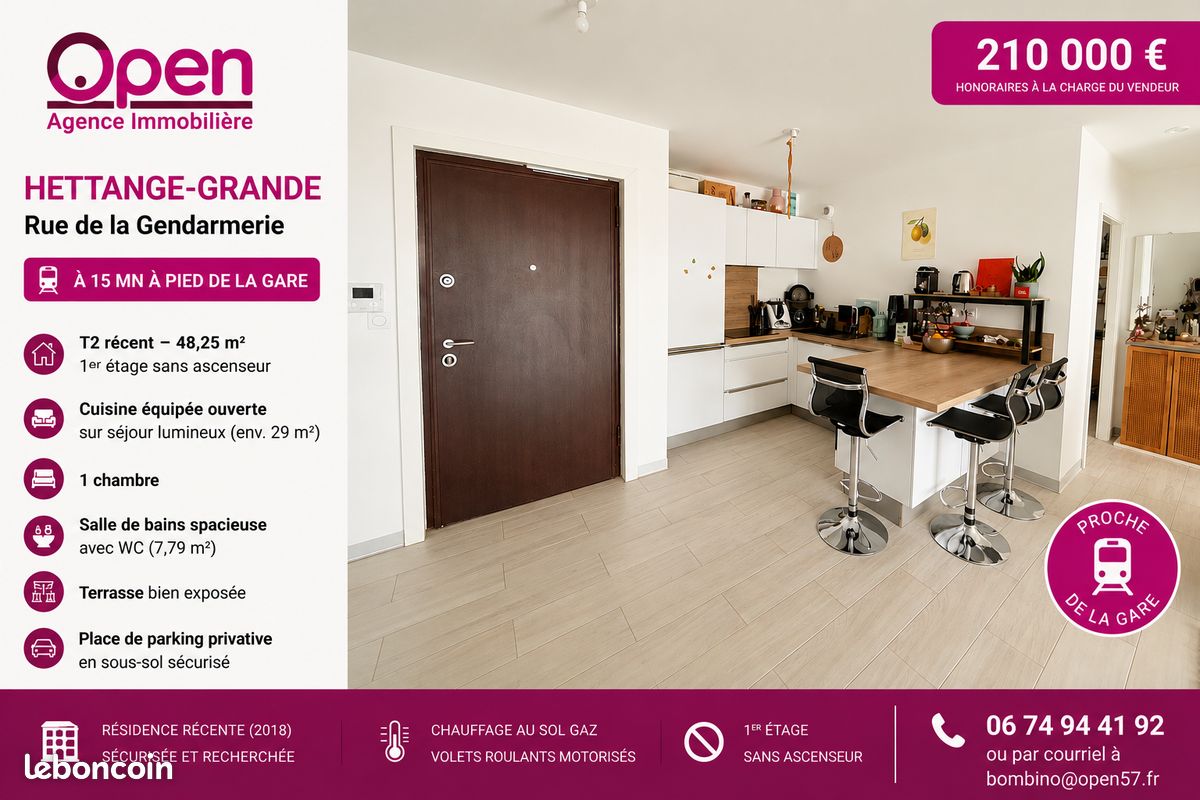 Appartement 2 pièces 48 m² · à Hettange-Grande · 48 m² · 210 000 €