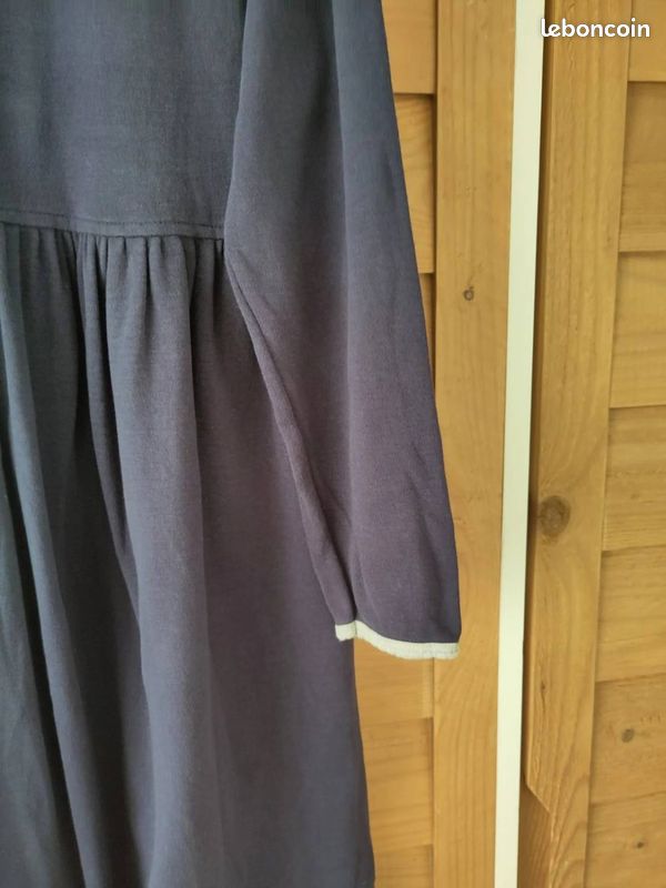 Robe vintage années 90 100% coton Country For Kids Girls bleu marine taille 10 ANS (image 11)