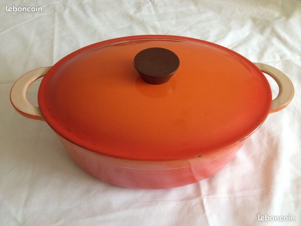 Ancienne Cocotte Fonte Émaillée Doufeu Coutances Le Creuset N