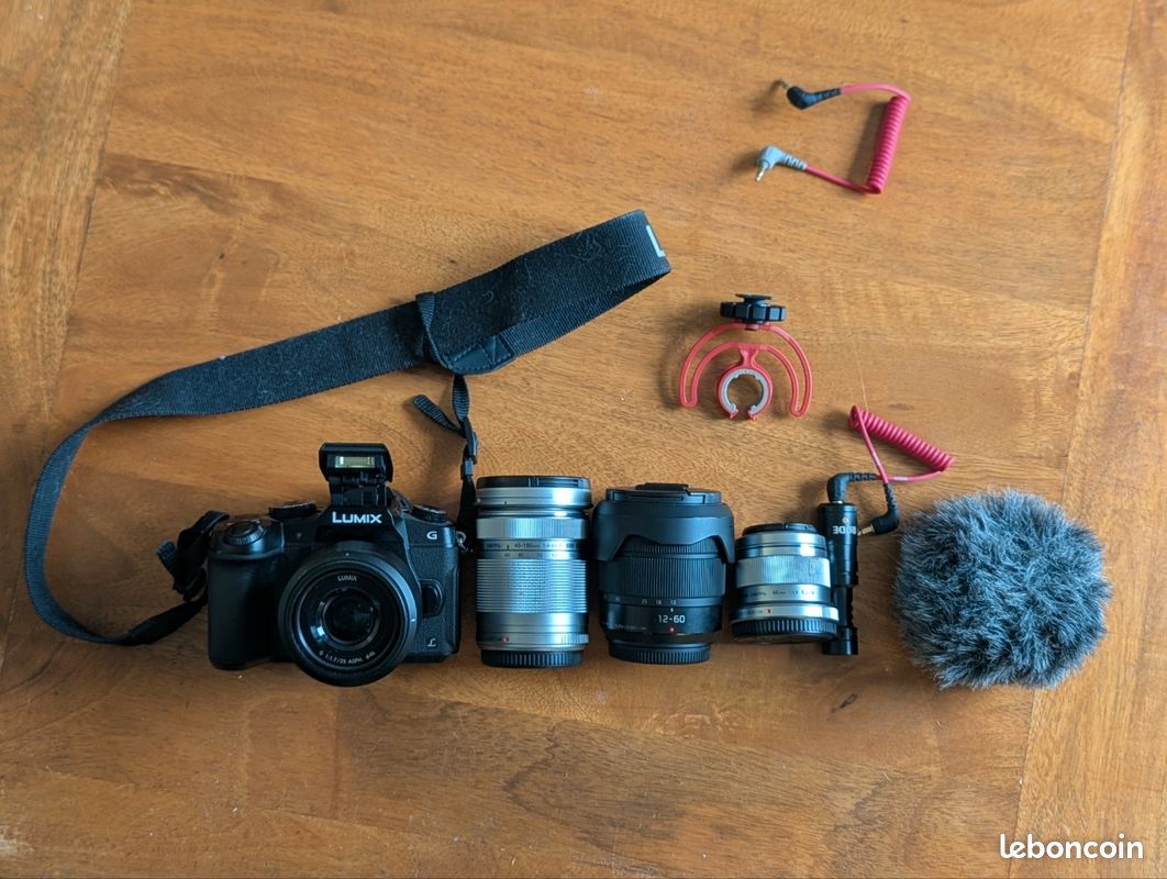 Kit Panasonic Lumix G80 + Objectif Olympus 12-40mm F/2.8 – Occasion – Noir