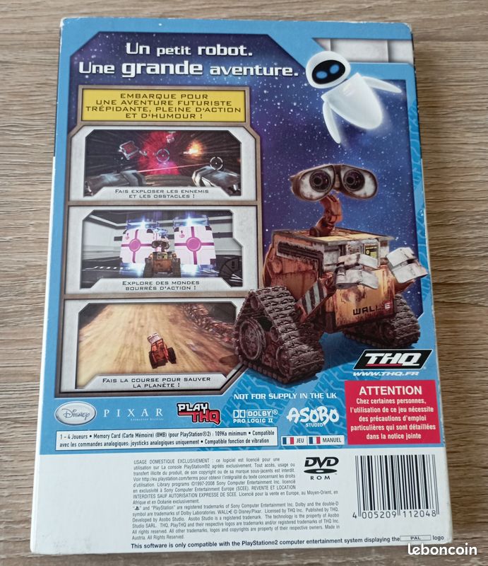 Jeu PS2 Wall-E - Version PAL - Neuf Sous Blister Scellé - Éditeur THQ - Sortie 2008
