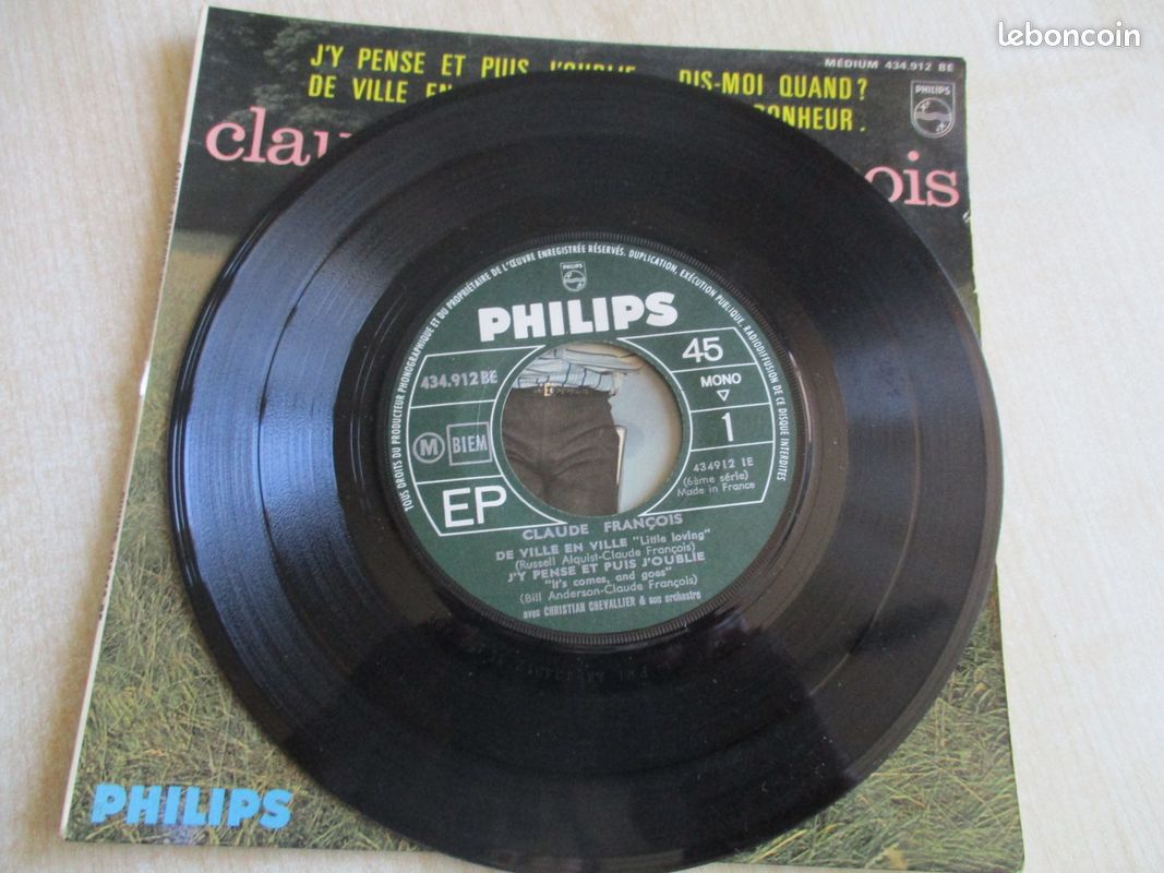Disque vinyl 45 tours claude françois (image 3)