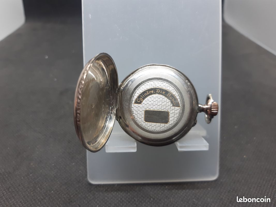 Montre De Poche Ancienne En Argent – 35 Grammes, Mécanique à Remontage Manuel