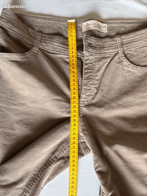 Pantalon en velours côtelé fin – Yessica – taille 42 - jamais porté (image 9)