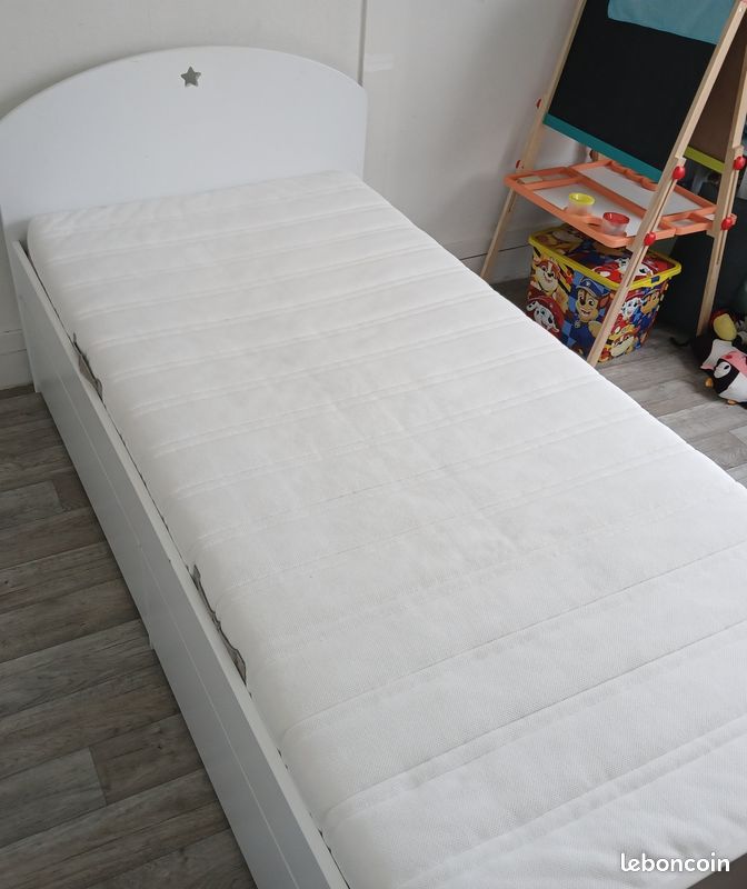 Lit 90×190 avec sommier + matelas (image 2)