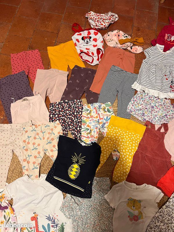 👶🎀 Lot de vêtements bébé fille – 12 mois – Été ☀️ (image 3)