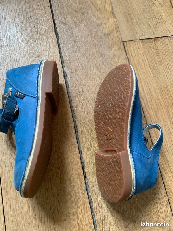 Salomés Cuir Dingo-2 Aster - Bleu marine - Enfant - 0.00