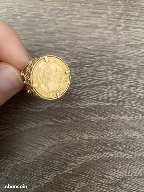 Bague en or louis 10 francs (image 1)