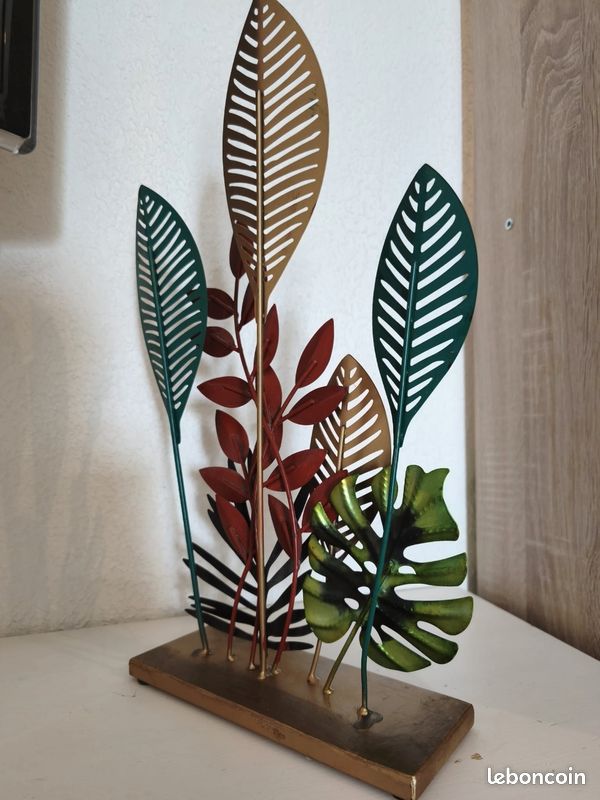 Décoration feuilles tropicales en métal (image 2)
