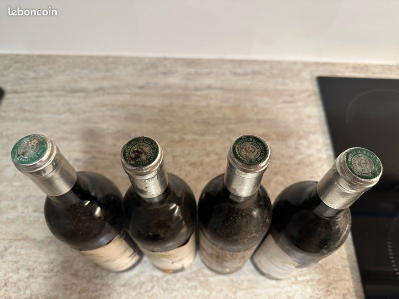 Lot de 4 Château QUINTAINE MAZAILS 1990 Cru Bourgeois / MÉDOC Étiquettes très abîmées (image 3)