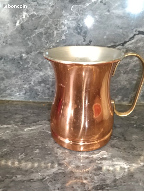 Chope / Mug à bière vintage en cuivre TAGUS (image 3)