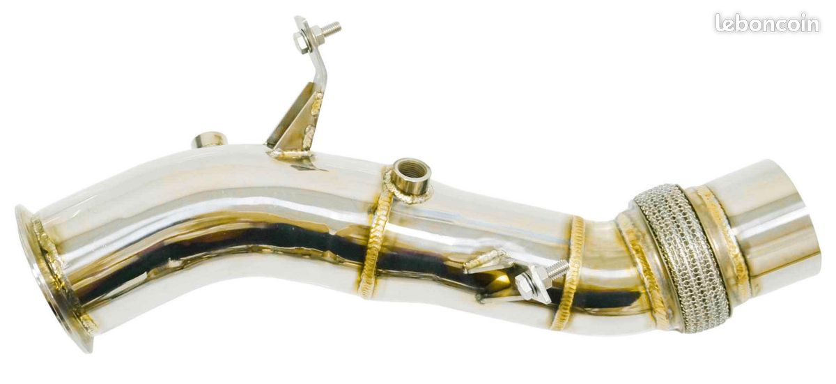 Downpipe inox n55 bmw serie 5 6 7 x5 x6 f10 f18 f07 f11 f12 f13 e70 e71 e72 (image 1)