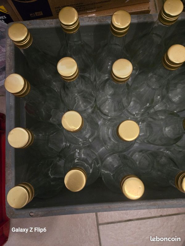 Bouteilles verre 1 litre avec bouchon vis vissé (image 3)