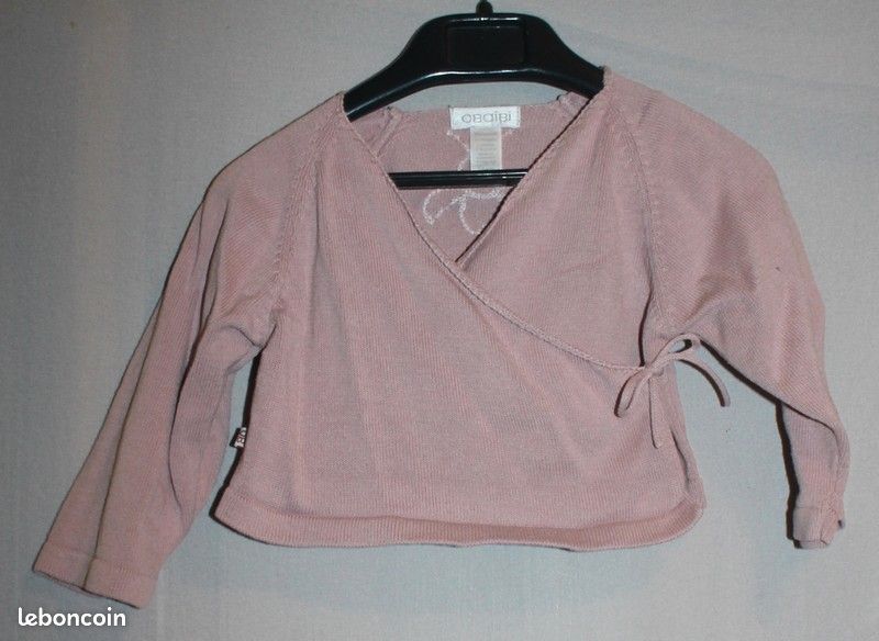 Haut Gilet ObaÏbi lilas 12 mois (22) (image 1)