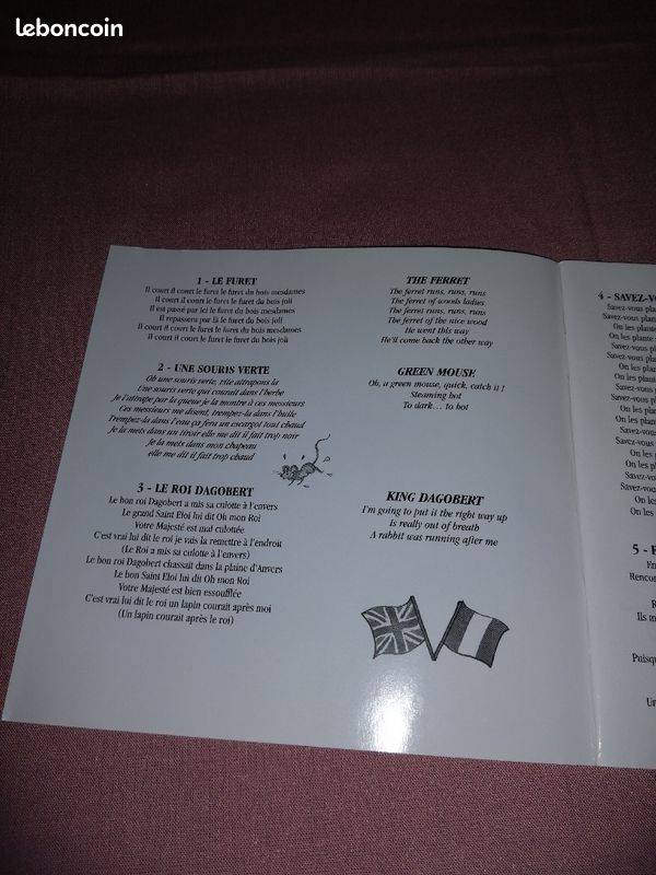 CD comptines et chansons de France en Français et en Anglais (image 3)
