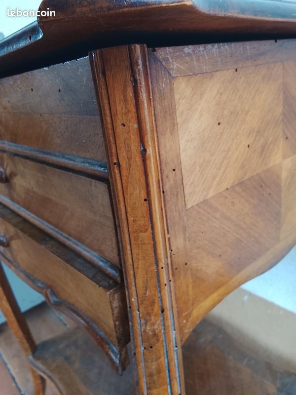 Coiffeuse ancienne style Louis XV – meuble d’appoint bois (image 3)