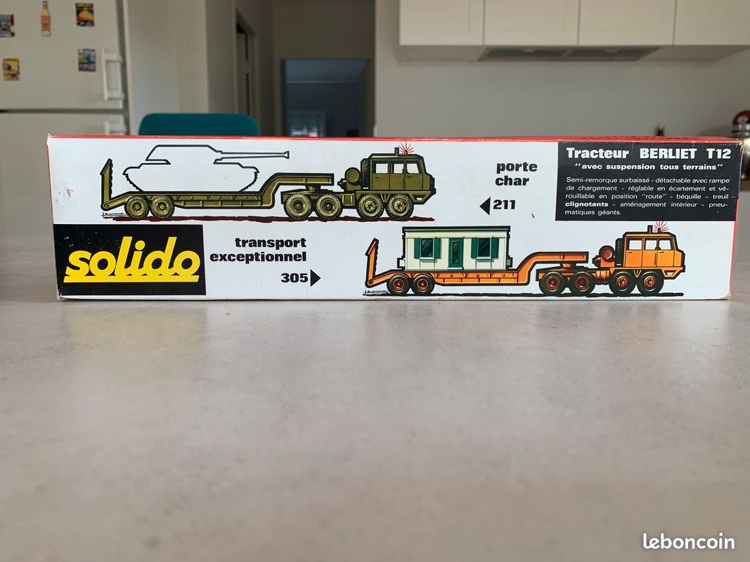 Solido 211 Bis Tracteur Berliet T12 Avec Char - Miniature Collection - Occasion