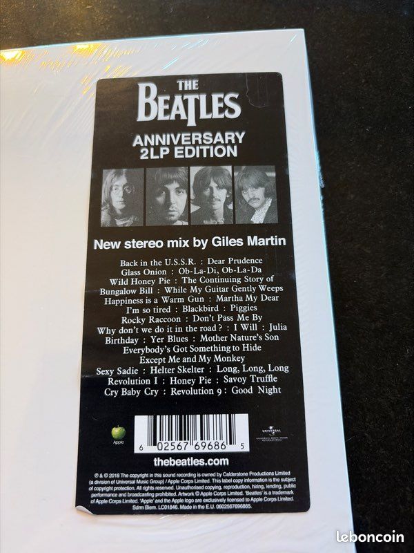 Vinyles neuf edition anniversaire The Beatles album blanc (image 2)