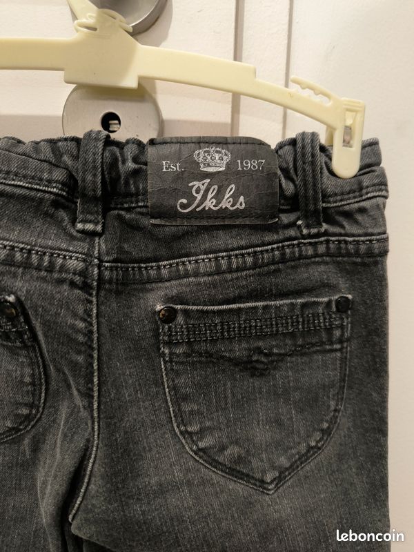 Jean Noir Slim Fit IKKS Fille 5 Ans - Occasion Très Bon état