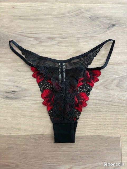 String Dentelle Barbara Couleur Saumon - Taille FR 2, Neuf Avec étiquettes - Pack De 1