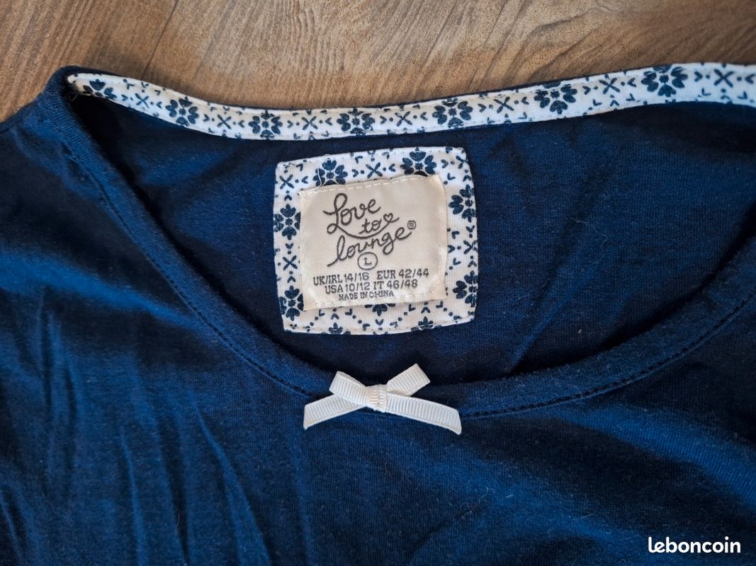 Haut De Pyjama Bleu Marine Pour Fille - Taille 12 Ans - Style Marin - Occasion En Très Bon état