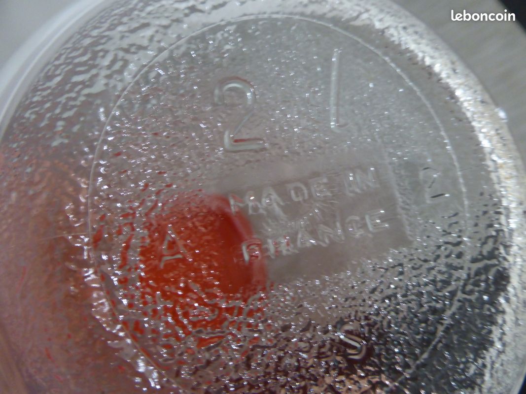 Bocal en verre de 2 litres avec couvercle rouge (image 2)