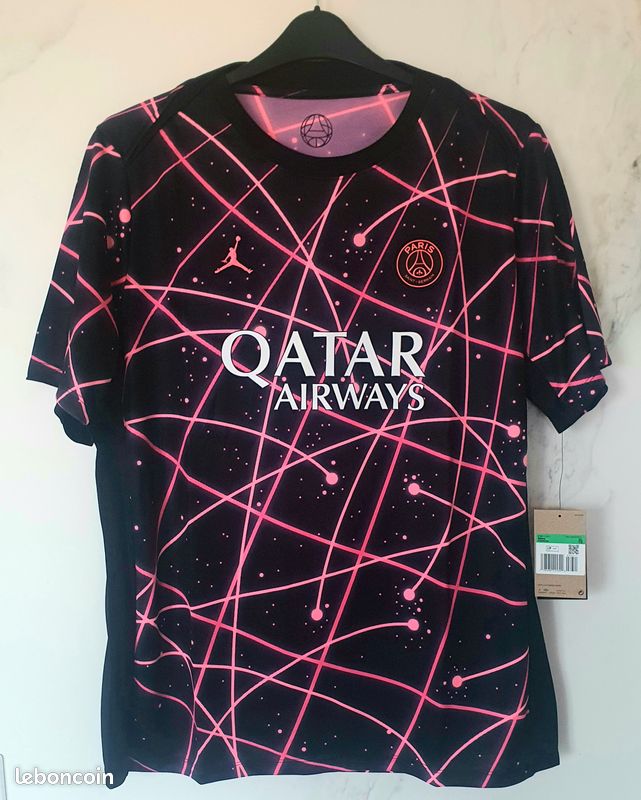 Maillot Pre Match PSG Jordan Édition Spéciale Été 2025 Noir