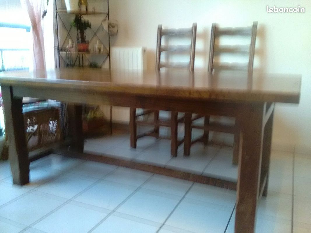 Vend 4 chaises chêne massif paillees (image 3)