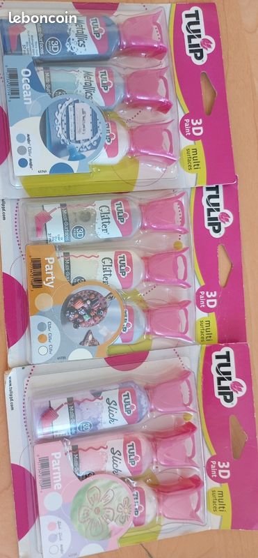 Lot de 3 pqts pour peinture 3D (image 1)