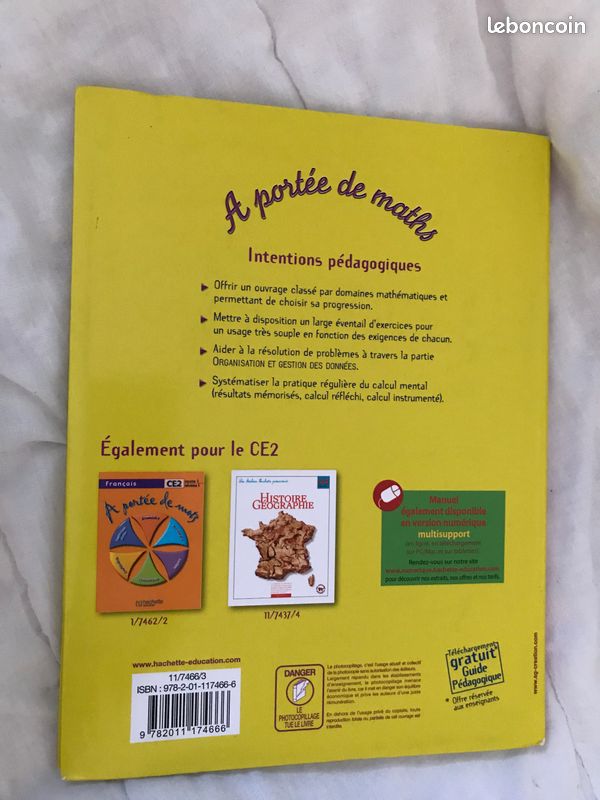 A portée de maths – mathématiques CE2 – 9782011174666 - Livres