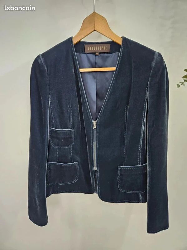 Veste Apostrophe Taille 40 - Laine Et Cachemire, Couleur Marron, Très Bon état