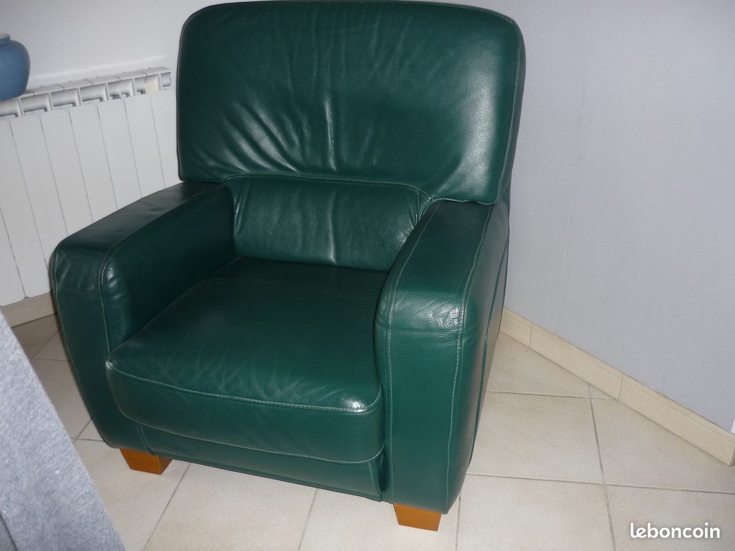 Fauteuil cuir état neuf (image 1)
