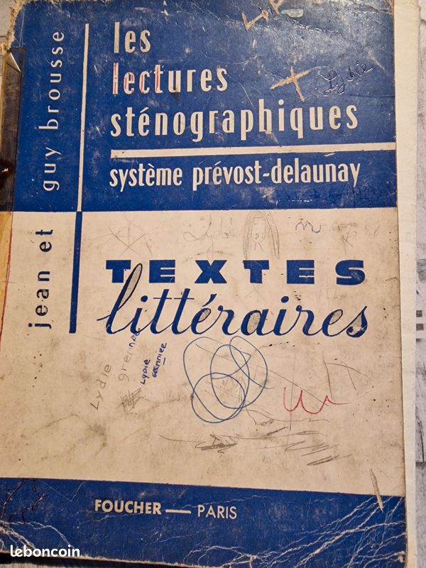 Livre les lectures stenographiques - système Prevost- Delaunay - stenodactylo (image 1)