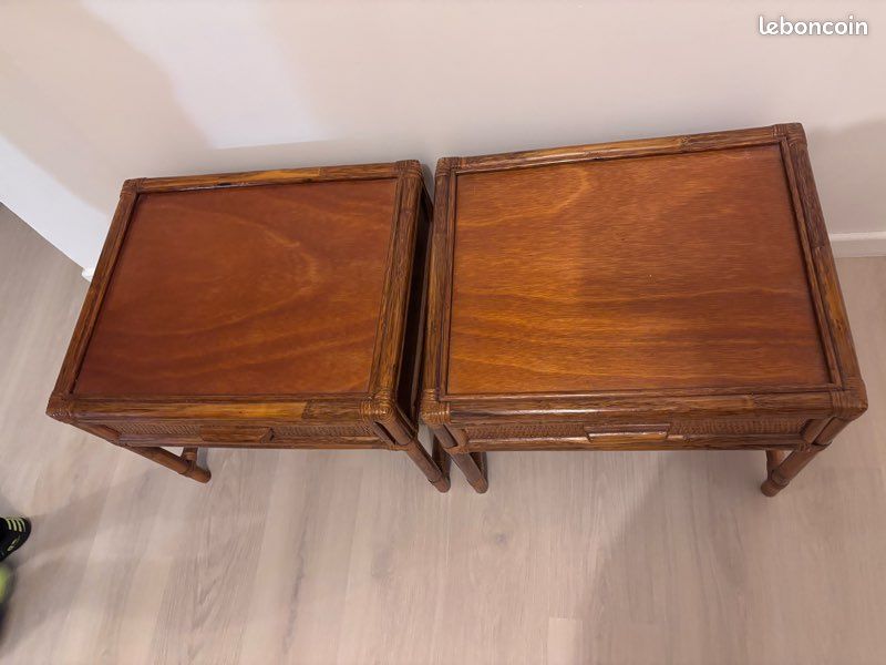 Tables de nuit en rotin (image 2)