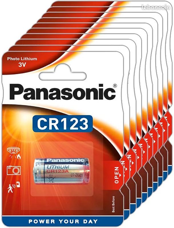 Panasonic CR 123 A Pile au lithium ( 3 V , paquet de 10 ) (image 3)