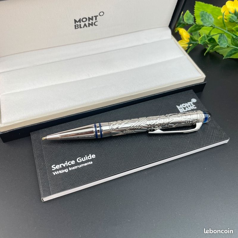 Stylo bille Montblanc Starwalker métal argenté gravé (image 7)