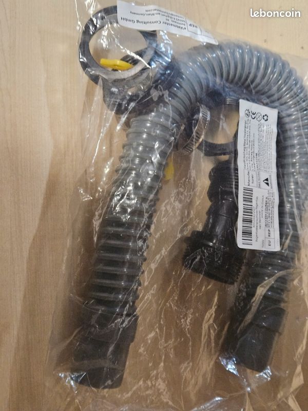 Neuf kit Raccord de citerne de pluie - Kit de connexion avec 2 passages de citerne d'eau de pluie - Tuyau de raccordement de 50 cm - 2 colliers de serrage - Connecteur pour réservoir d'eau de pluie (image 4)