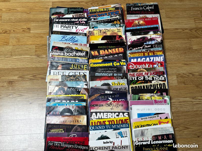 Lot de 124 vinyles 45 tours — Pop /variétés francaise/ années 70-80-90 (image 4)
