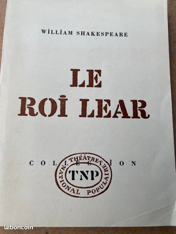 Livre théâtre TNP Le roi Lear (image 1)