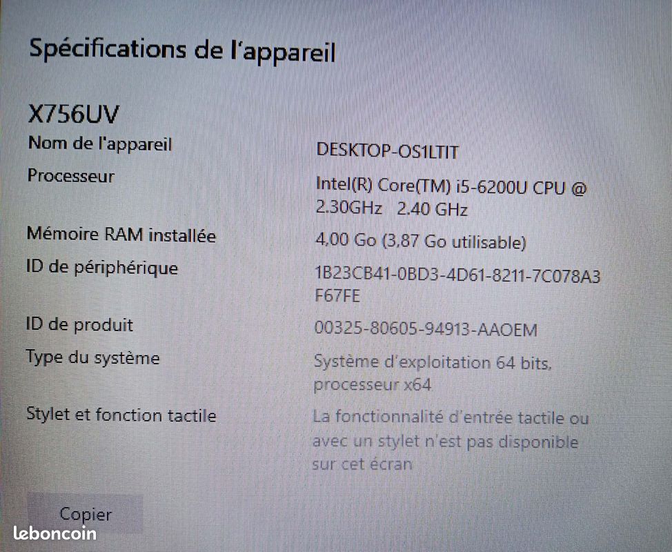 PC Portable Asus i5 - 6eme gen (image 2)