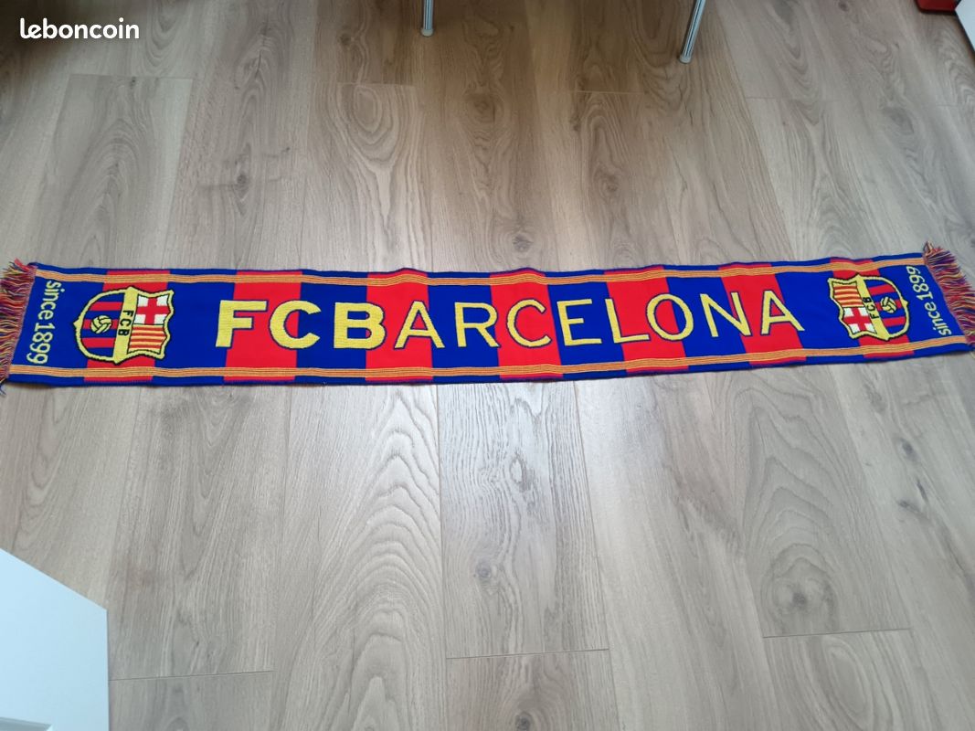 Ancienne écharpe FC Barcelone très belle Espagne Liga football Rare Barca