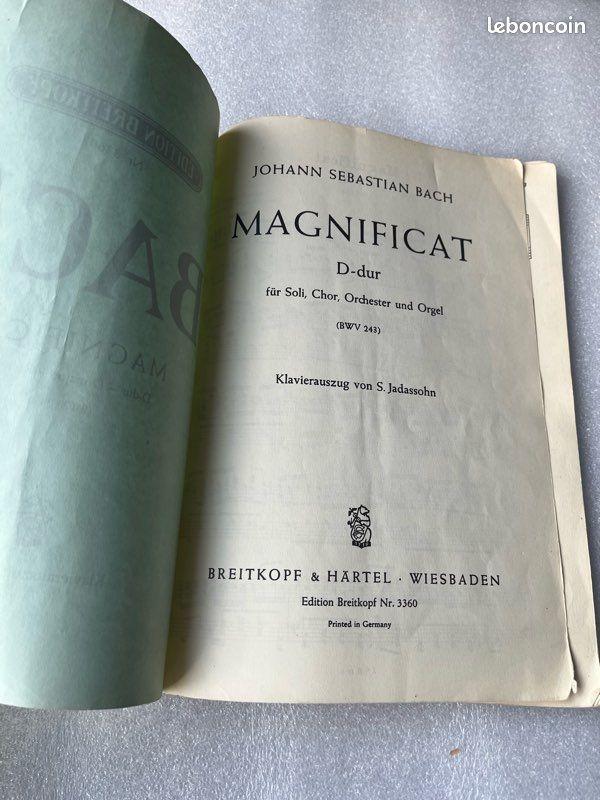 Bach Magnificat BWV 243 Breitkopf Klavierauszug (image 2)